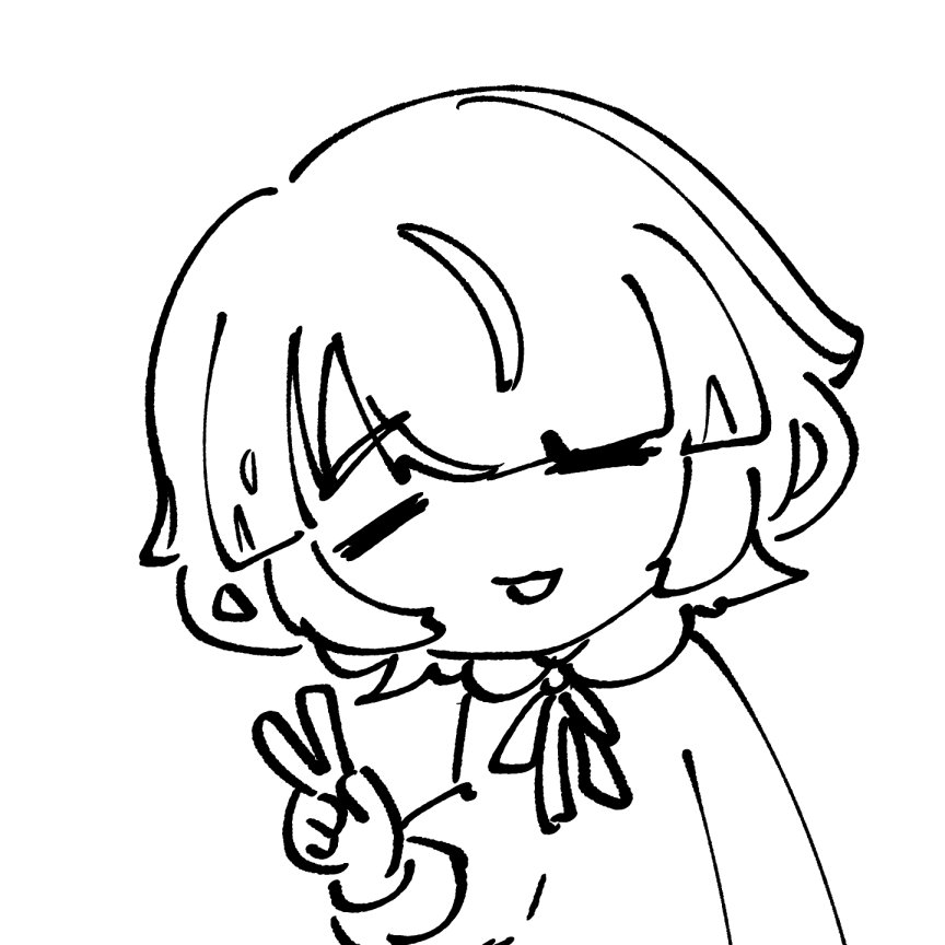 ochasuki_moon's tweet photo. ささっと描く練習をしてたら前髪切りすぎちゃった感じになった https://t.co/ydCuNjjIYG