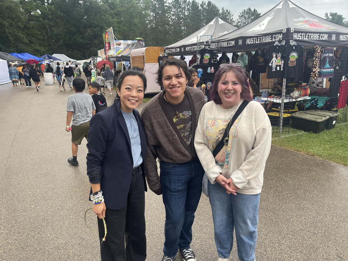 FrancescaHongWI's tweet photo. It was an honor to spend time in Keshena for the 58th Annual Menominee Nation Contest Pow Wow. I’m grateful to the Menominee Nation for welcoming us to Woodland Bowl and for the opportunity to celebrate, listen and learn alongside the community. Thank you to everyone who made this beautiful weekend possible!