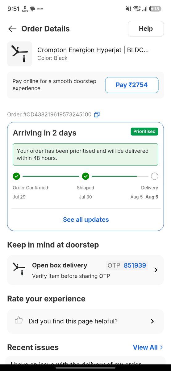 ajityaduv's tweet photo. @Flipkart @flipkartsupport 
From the last 3 days the delivery executive is asking me to come to nearest hub. He is attempting to deliver from distribution centre itself. Please take strict action as I am unable to reach any human customer support. 
Order no: OD438219619573245100 https://t.co/AGSgaiyInk