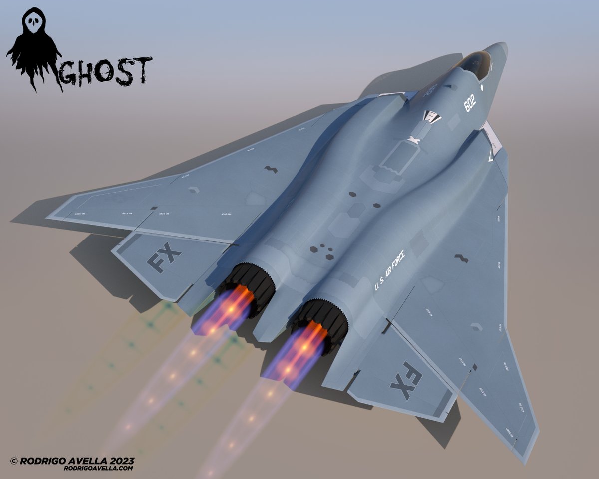 rodrigoavella's tweet photo. Ghost FX - Sixth generation fighter concept.
#sixthgenerationfighter #fx #faxx #ngad #conceptaircraft #military #usa #airplane #aviation #airforce #usaf #navy #fighter #fighterjet #jet #jetfighter #supersonic #stealth #concept #sixthgeneration #uav #ucav #drone https://t.co/hcojpVcwHq