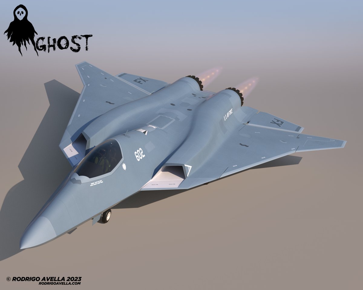 rodrigoavella's tweet photo. Ghost FX - Sixth generation fighter concept.
#sixthgenerationfighter #fx #faxx #ngad #conceptaircraft #military #usa #airplane #aviation #airforce #usaf #navy #fighter #fighterjet #jet #jetfighter #supersonic #stealth #concept #sixthgeneration #uav #ucav #drone https://t.co/hcojpVcwHq