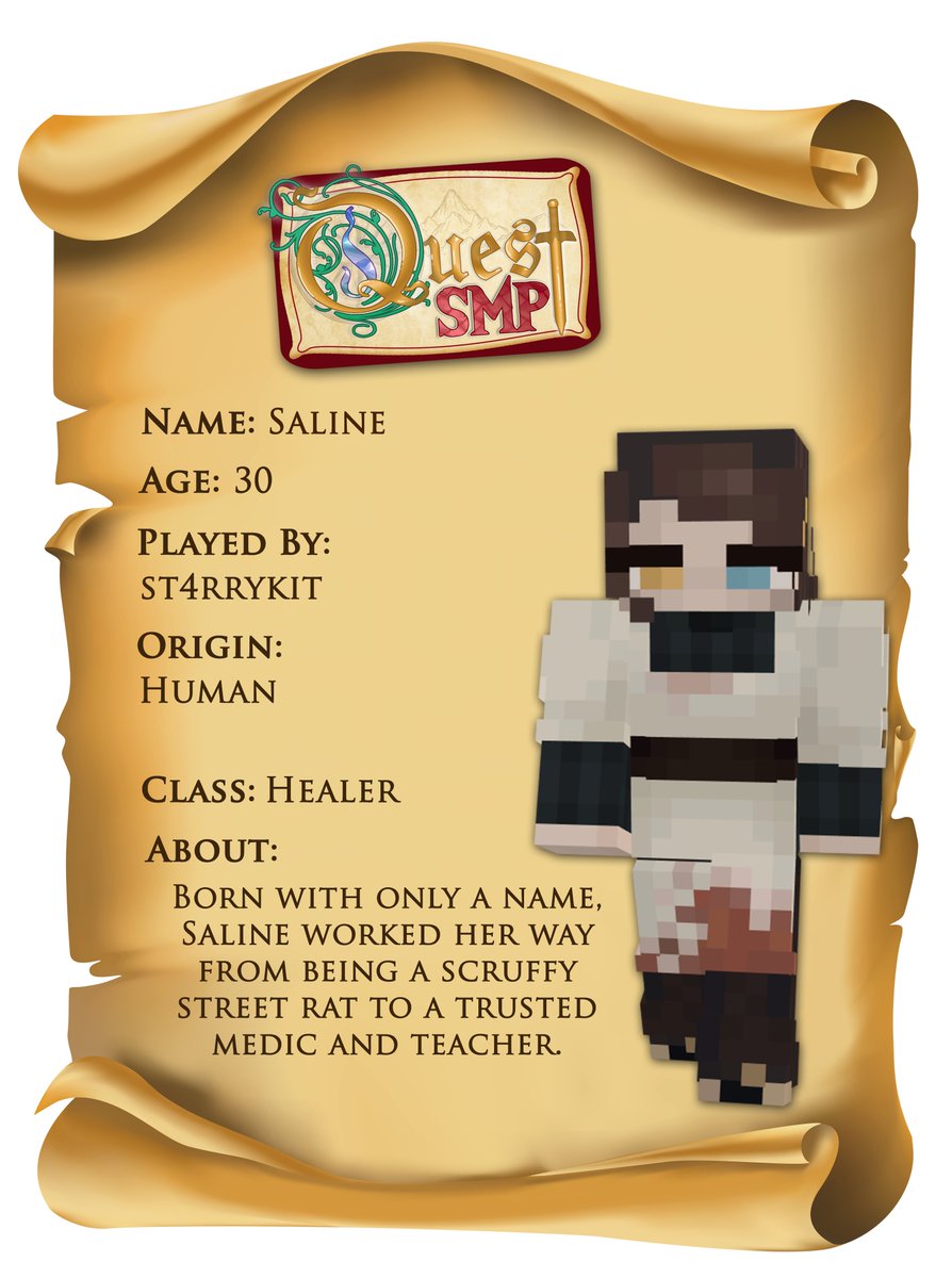 Quest_SMP_'s tweet photo. 📯INTRODUCING  📯 An Initiate Adventurer  🩹 @St4rrykit_ https://t.co/0R4Mfw0NQt