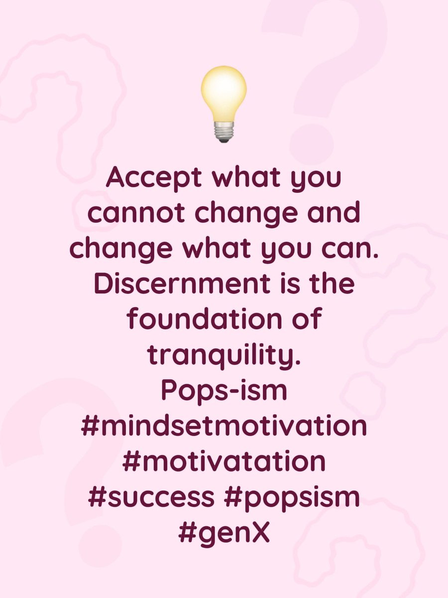 AIafter50wPops's tweet photo. Accept what you cannot change and change what you can. Discernment is the foundation of tranquility.
Pops-ism #mindsetmotivation #motivatation #success #popsism #genX Subscribe to Ai After 50 with Pops on YouTube for more and Thank you so much, I really appreciate the support 🙏❤️