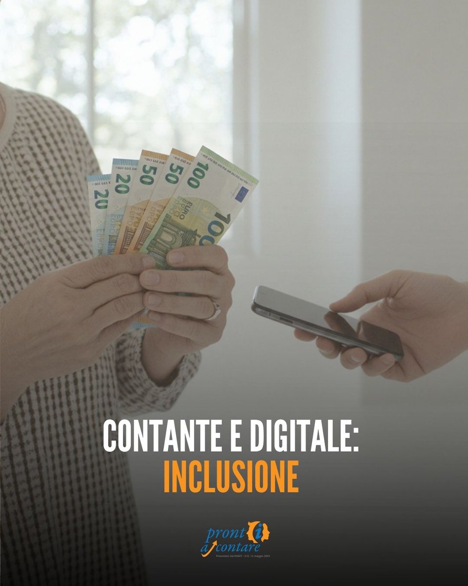 Codacons's tweet photo. Garantire inclusione finanziaria significa permettere l’uso sicuro di contante e digitale. 
Educare e informare tutti migliora la gestione delle spese e previene problemi economici.

#prontiacontare - Finanziato dal MIMIT – D.D. 12 MAGGIO 2025

#Codacons https://t.co/OTL3ZPYYCN