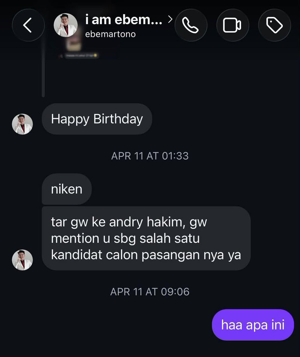 finalcensus's tweet photo. TIBA TIBA BANGET NGOMONG "GW MENTION U SBG SALAH SATU KANDIDAT CALON PASANGAN NYA YA"

LAU SIAPA MPRUY?? HALU BANGET BEM EBEM 

sc: nikenandalusi https://t.co/m0TyeTPw3n