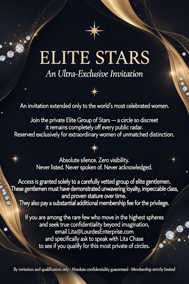 Lita_Lourdes's tweet photo. Absolute silence. Zero visibility.
Never listed. Never spoken of. Never acknowledged.
#EliteStars #PrivateInvitation #UltraExclusive #InvitationOnly #AbsoluteDiscretion #OffTheRadar #HighSociety #ConfidentialCircle #EliteOnly #QuietLuxury #MembersOnly #DiscreetAccess https://t.co/26c4XkrakN