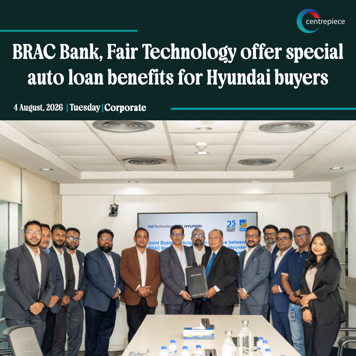 CentrepieceBIZ's tweet photo. BRAC Bank and Fair Technology Ltd have launched a campaign offering exclusive prices, auto loans and customer rewards on selected Hyundai Creta and Stargazer models.
#Bangladesh #Hyundai #AutoLoan #BRACBank https://t.co/20mTgRJmXF