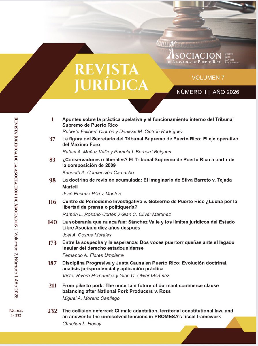RamonRosarioEsq's tweet photo. Con gran entusiasmo publicamos los detalles del itinerario de actividades de la Convención de la Asociación de Abogados 2026 y los artículos del nuevo volumen de nuestra Revista Jurídica.

Este evento de este fin de semana unirá a más de 500 abogados y será nuestra mejor versión del evento anual. 

Me siento orgulloso de presidir el gremio de abogados más numeroso de Puerto Rico con más de 3,000 miembros.