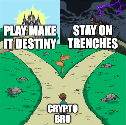 Make_It_Destiny's tweet photo. In life, it's all about choices. 🎲

Make the right one.  

Soon on @ethereum https://t.co/8hDwqpoFNM