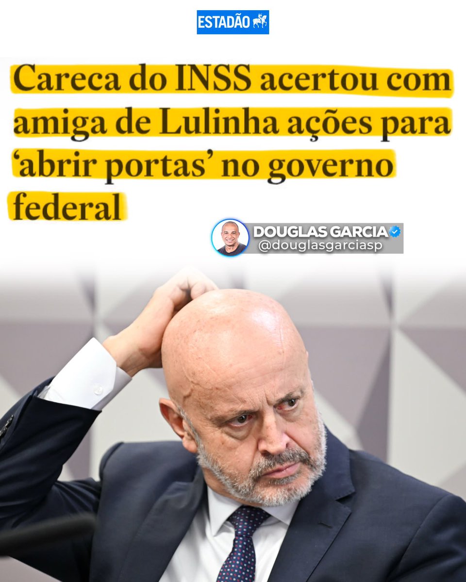 DouglasGarcia's tweet photo. Careca do INSS e a amiga de Lulinha abrindo portas no governo.

Isto não é coincidência.

É o método do PT: abre as portas pros amigos e fecha pro Brasil. 🤡 https://t.co/eeBui6ngLG