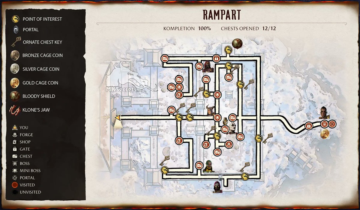 MKSecrets's tweet photo. (1 of 2) Initial mesa maps for #MortalKombat1 The Huntress with Keys, Cage koins, Items, Toasty, Skins &amp; Gear locations.

Season of The Huntress Guide: https://t.co/IZPsVStOyq

Please Like and Re-Post and give us some feedback :) https://t.co/azZsF99ky3