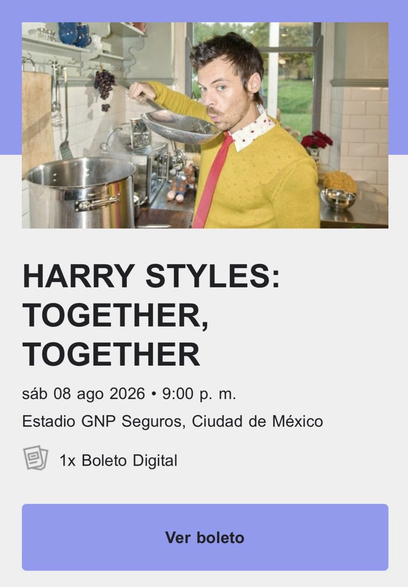 ssaesuh's tweet photo. Amistades, ocupo de un alma benevolente que quiera intercambiar boleto para Harry😭🙏🏻

Tengo boleto en GENERAL C para el Sábado 8 de Agosto, busco boleto para el Lunes 10, tengo un compromiso pero en serio quiero estar ahí, si les interesa pueden enviarme DM (solo trato serio). https://t.co/5iFIs1QKPR