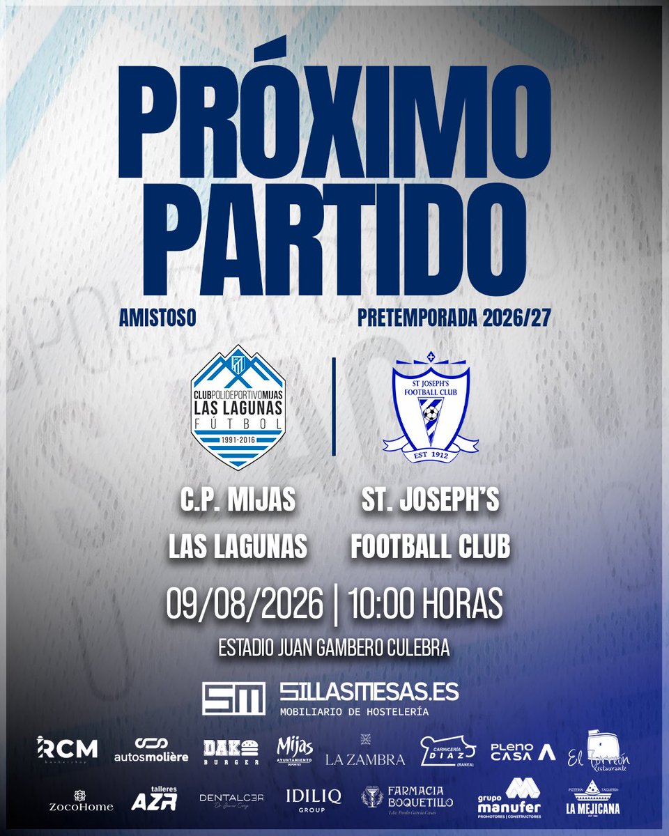 cpmlaslagunas's tweet photo. ⚪️ 𝐏𝐀𝐑𝐓𝐈𝐃𝐎 𝐃𝐄 𝐏𝐑𝐄𝐓𝐄𝐌𝐏𝐎𝐑𝐀𝐃𝐀 🔵

⚽️ Este domingo 9 de agosto continuamos nuestra preparación con el primer partido de pretemporada ante nuestra afición.

🤩 ¡Laguneros, os esperamos en casa!

🕙 10:00h
🏟️ Estadio Juan Gambero Culebra

#JuntosCrecemos #VamosLagunas #SomosFamilia 🤍💙