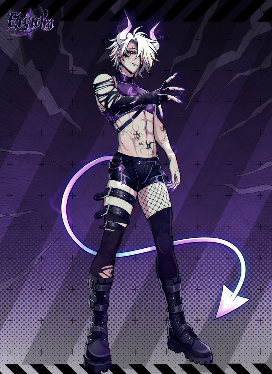 Erytrha_'s tweet photo. Goth Incubus Adoptable  #Erytrha_ #adopt #designadopt #creaturedesign #openadopt #ychadopt #artistsontwitter #illustration #digitalart #animeshare #nsfwtwtًً #toxic #incubu https://t.co/2t0Zr0tdFV