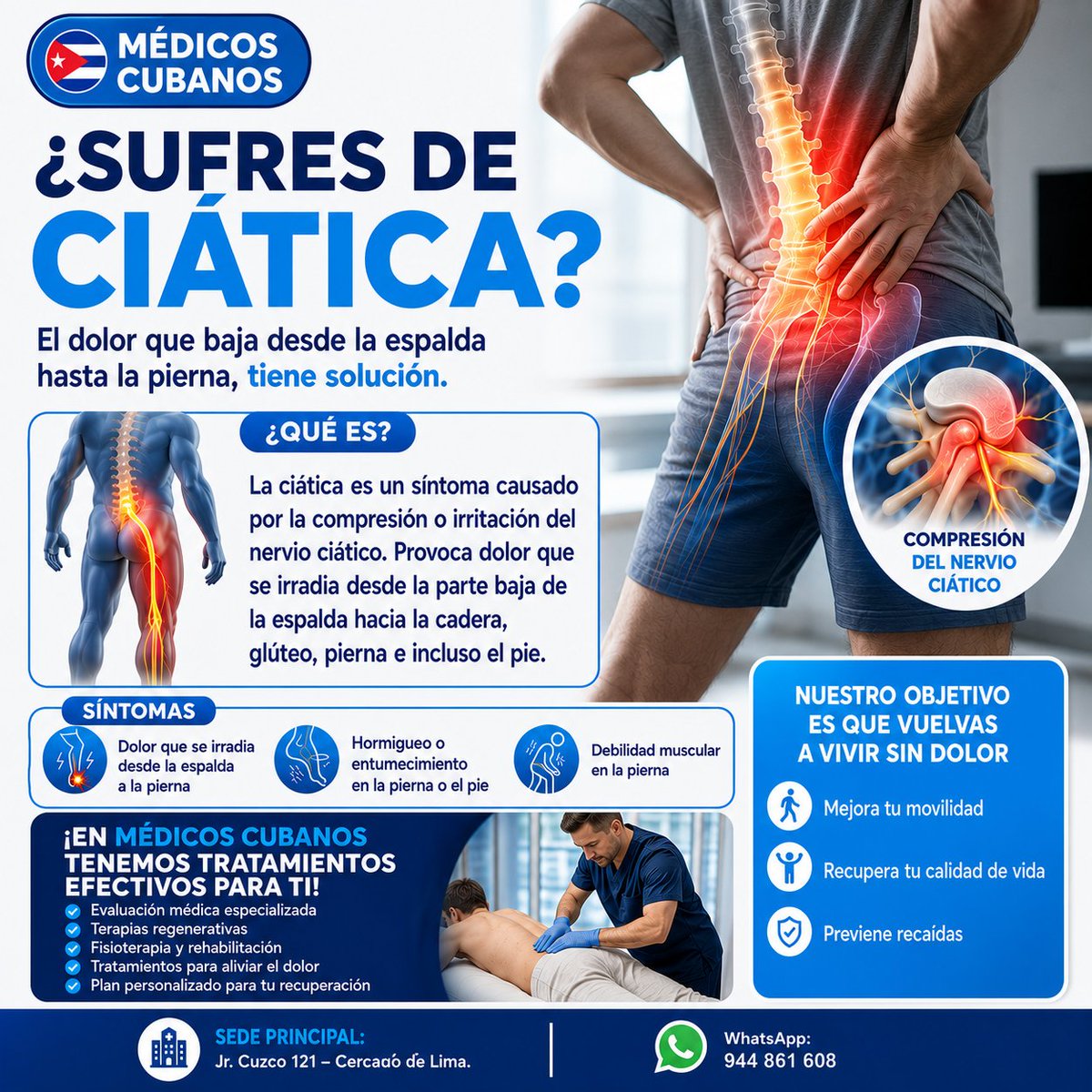 MedicosCubanos's tweet photo. 🦵⚡ ¿𝐄𝐥 𝐝𝐨𝐥𝐨𝐫 𝐛𝐚𝐣𝐚 𝐝𝐞𝐬𝐝𝐞 𝐭𝐮 𝐞𝐬𝐩𝐚𝐥𝐝𝐚 𝐡𝐚𝐬𝐭𝐚 𝐥𝐚 𝐩𝐢𝐞𝐫𝐧𝐚? ¡𝐍𝐨 𝐥𝐨 𝐢𝐠𝐧𝐨𝐫𝐞𝐬! 😣 https://t.co/qRsWBPp5mT