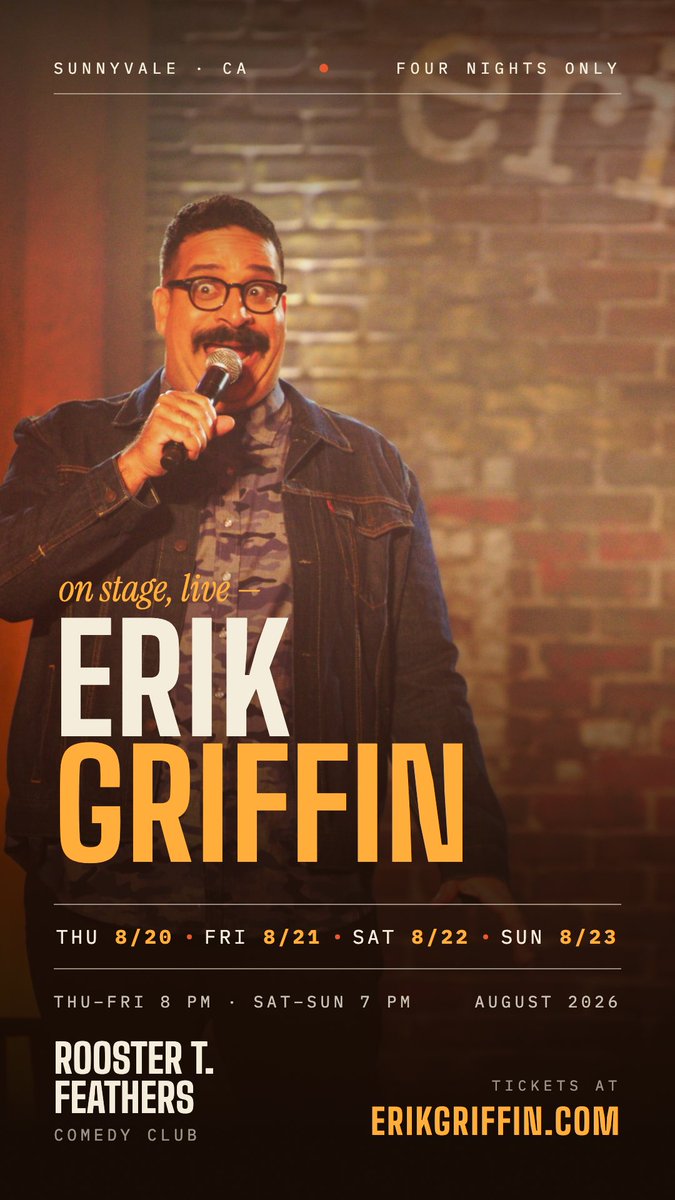 ErikGriffin's tweet photo. Aug 20-23 I'm making my way to @RoosterTF go to https://t.co/kNe9nAwRz8 for tickets! https://t.co/hHlXmHaFAN