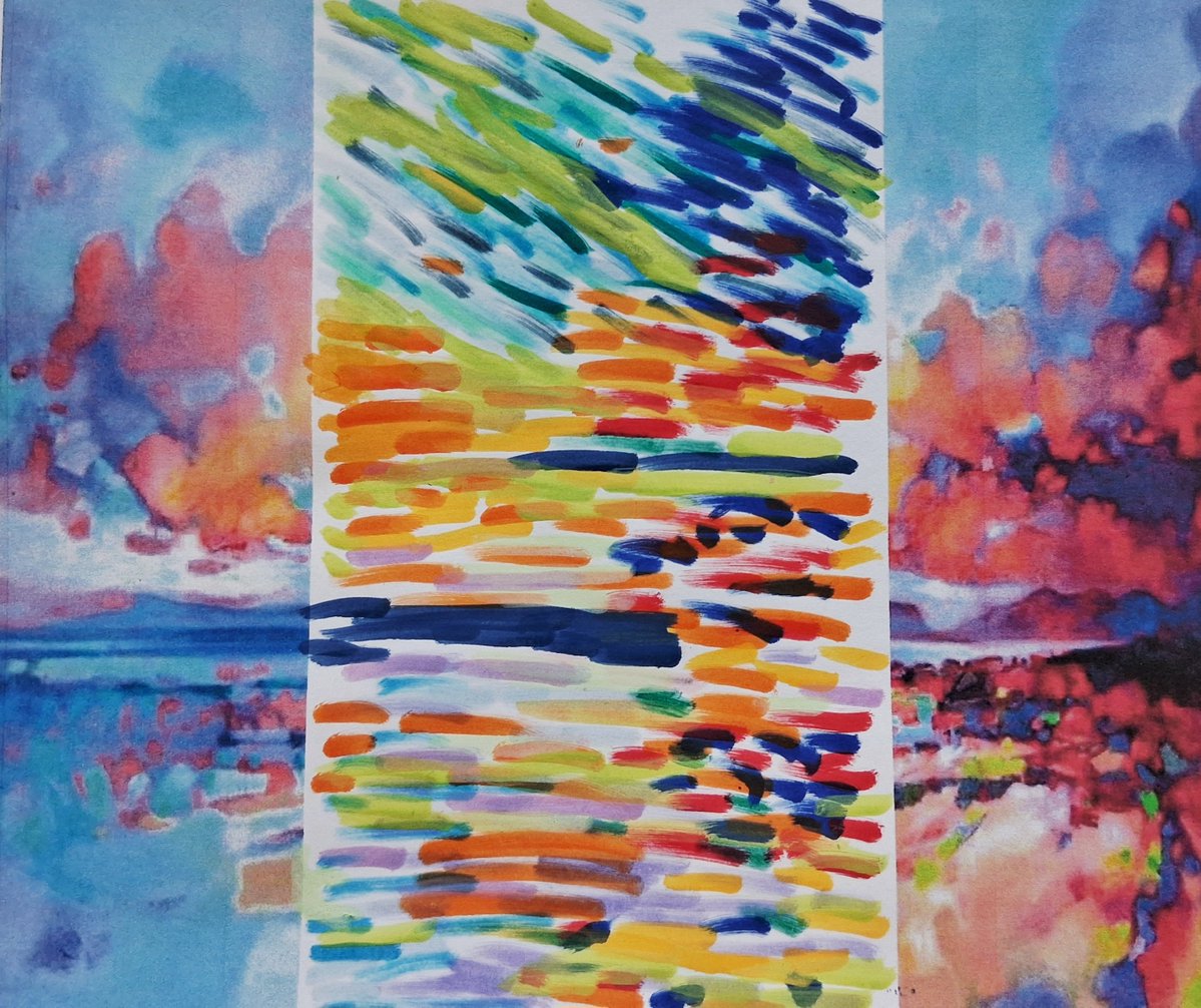 sodelafo's tweet photo. Completing the landscape and a bit of de Stijl with patients from Arden ward today. #artismedicine #Mindfulness #mentalwellbeing #arttherapy #mentalhealth @PennineCareNHS @Djbatch07 https://t.co/ayr5QXIpdG