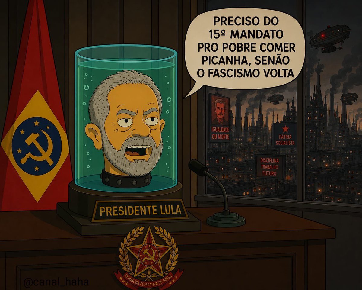 Miledorz's tweet photo. @GilsonMachado22 @SandraR11512169 Sim, senão já viu, né? 

#ForaLula https://t.co/jfgJbfo3IG