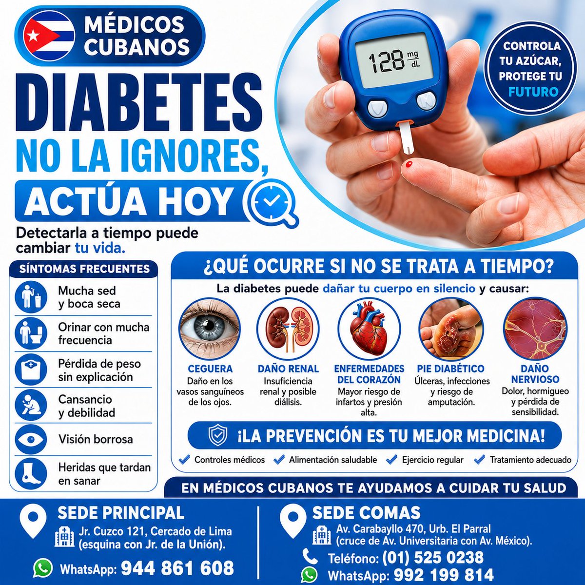 MedicosCubanos's tweet photo. 🩸🚨 𝐋𝐚 𝐝𝐢𝐚𝐛𝐞𝐭𝐞𝐬 𝐩𝐮𝐞𝐝𝐞 𝐚𝐯𝐚𝐧𝐳𝐚𝐫 𝐞𝐧 𝐬𝐢𝐥𝐞𝐧𝐜𝐢𝐨... 𝐩𝐞𝐫𝐨 𝐝𝐞𝐭𝐞𝐜𝐭𝐚𝐫𝐥𝐚 𝐚 𝐭𝐢𝐞𝐦𝐩𝐨 𝐩𝐮𝐞𝐝𝐞 𝐬𝐚𝐥𝐯𝐚𝐫 𝐭𝐮 𝐬𝐚𝐥𝐮𝐝. https://t.co/kfQM6NONCE