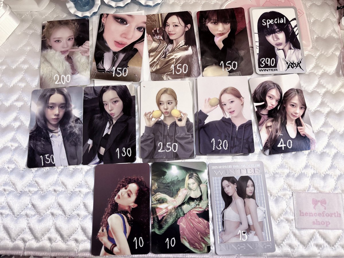 hwiinawii2's tweet photo. RTขายหมดแจก 100฿ 

พร้อมส่ง aespa 에스파 
📮ems 40

รูปชัดเจนแล้วไม่สะดวกถ่ายเพิ่มเติมนะคะ🙇🏻‍♀️
‼️ทุกใบไม่มีตำหนิแรงๆ เช่น ขาดค่ะ แต่ไม่ได้นั่งส่องไฟการ์ดคับ ถ้าไม่โอเคผ่านก่อนได้ค่ะๆไม่สะดวกส่องให้ทีละใบ
#ตลาดนัดaespa #ตลาดนัดเอสป้า ningning giselle winter karina kiss n tell unit https://t.co/efuoxx8zHy
