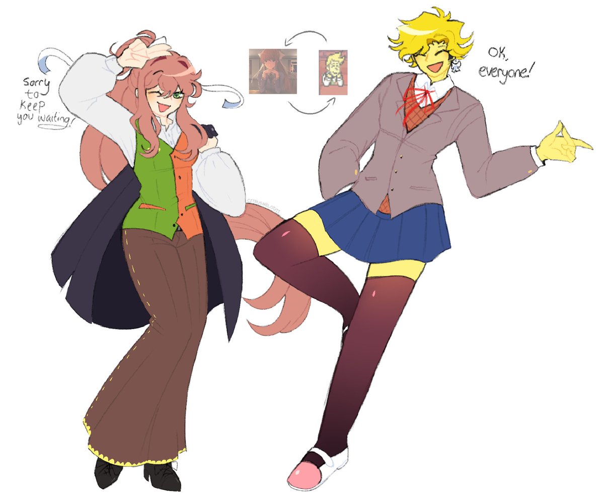 CitrusMelodii's tweet photo. I like whatever is wrong with these two #ddlc #dokidokiliteratureclub #deltarune https://t.co/k3FJPG1EAr