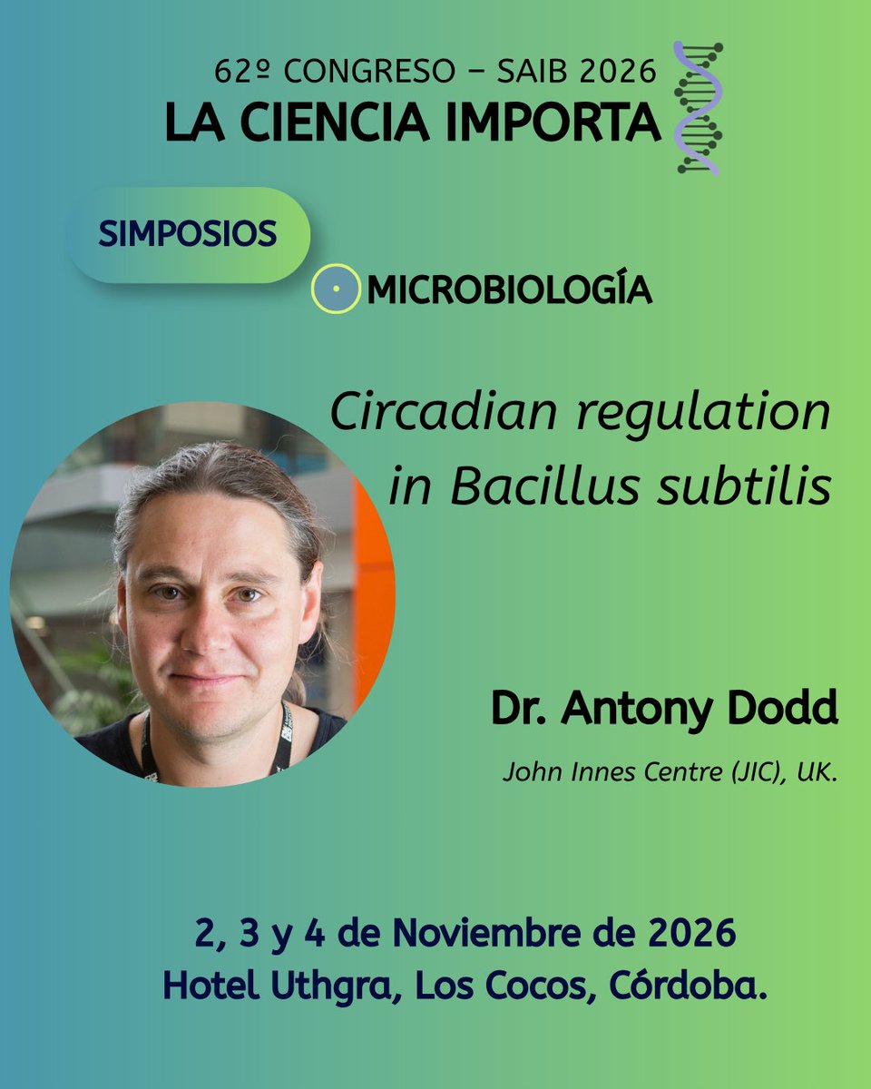 SAIB_Argentina's tweet photo. Te presentamos el 🦠SIMPOSIO DE MICROBIOLOGÍA🦠de la 62ª Reunión Anual de SAIB.

👉Los simposios serán un espacio central para el intercambio y la discusión de los últimos avances en  biociencias.🧫 
#SAIB2026 #LXIIReuniónSAIB #CongresoSAIB #LaCienciaImporta #SAIBedición62 https://t.co/EkoHRJaxSH