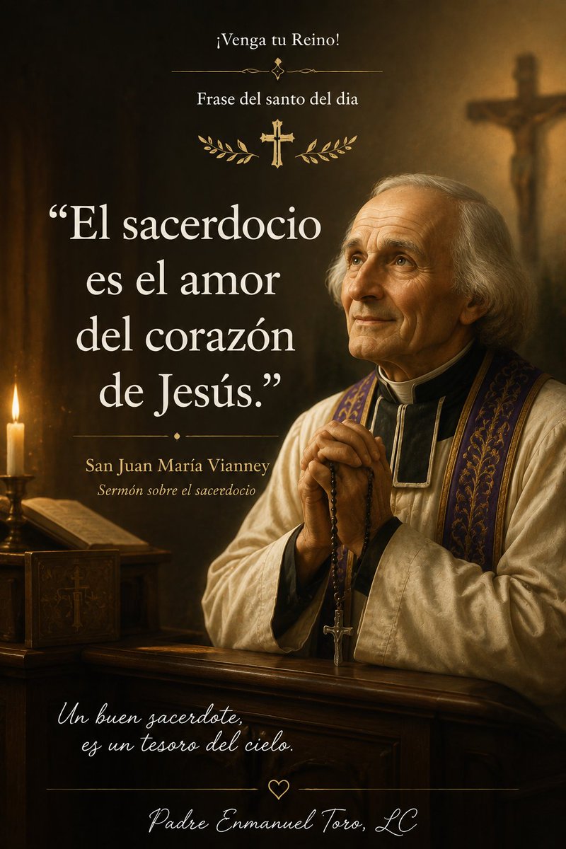 enmanueljtoro's tweet photo. 4 de Agosto: Santo Cura de Ars. Patrono de los Sacerdotes https://t.co/jbczCDLZBY