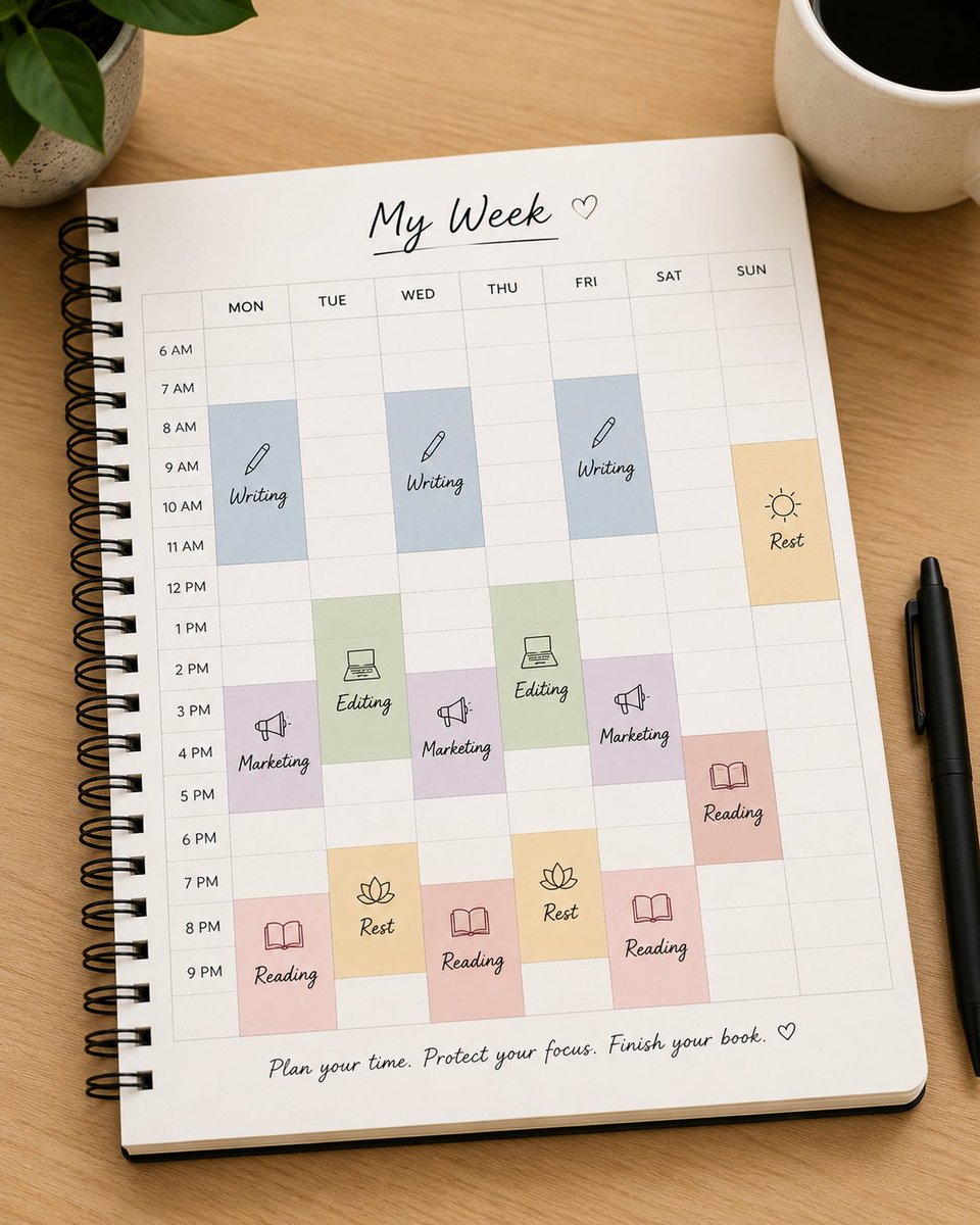 WordsmithsInk's tweet photo. Protect your time as much as your manuscript. Constant promotion can drain creativity, so build routines that balance writing, marketing, and rest. Sustainable habits lead to long-term creativity.

#AuthorTips #WritingCommunity #AmWriting https://t.co/NzZOfZlacC