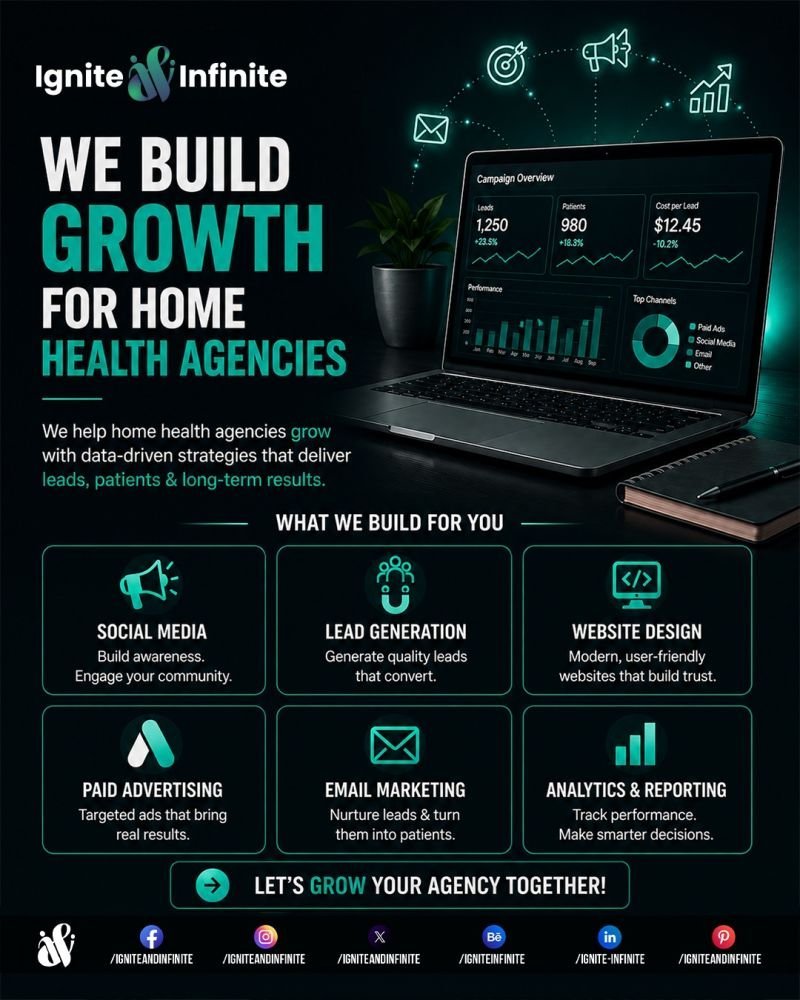 IgniteInfinit1's tweet photo. Helping home health agencies grow with smart strategies and digital solutions. 🚀
 From lead generation to marketing, we build systems that drive real results

🌐 https://t.co/OEYSC8nYwg

#IgniteAndInfinite #HomeHealthCare #HomeHealthAgency #HealthcareMarketing #DigitalMarketing https://t.co/QFOodEB9J8
