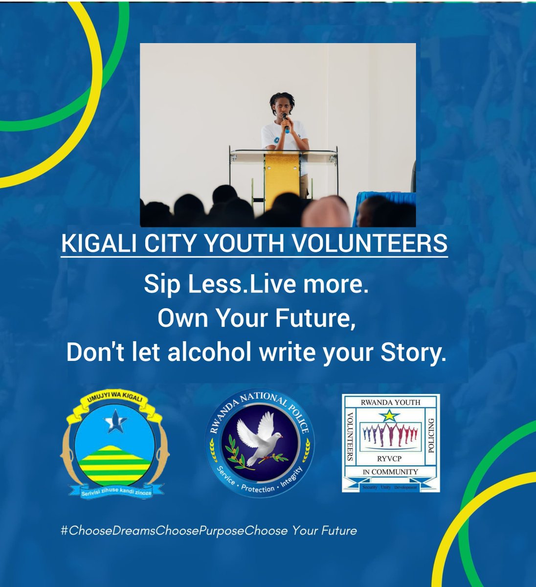 Kgl_Yvolunteers's tweet photo. We @RwandaYouthVol1  in the @CityofKigali! We are committed to continuing the fight against drug abuse, alcoholism, and anything else that can harm people’s lives,especially the youth,because they are the Rwanda of tomorrow. #ChooseDreams #ChoosePurpose #ChooseYourFuture @RwandaLocalGov @RwandaHealth @KubanaRichard @Rwandapolice @RNPSpokesperson @JackyUrujeni @ualexia