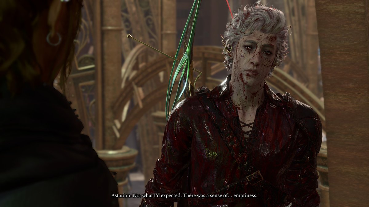 sundogsnrainbow's tweet photo. Astarion: "I expected Nightsong to be overjoyed after killing her 'fair-haired fool.' " (Aww sweet bby. These are the moments in Act 3, post cazador, where his sense of self &amp; who he once was, really shines through 🥰) https://t.co/l8PBMucy9R