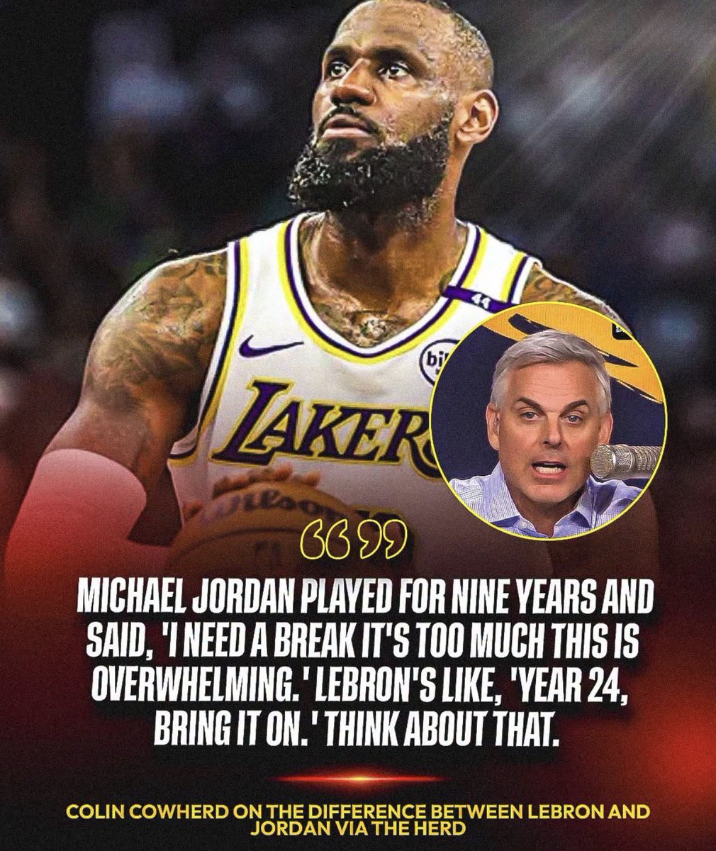 NycVipers's tweet photo. Playing a sport at the highest level for 23 consecutive seasons is one of the greatest mental challenges any athlete has ever accomplished.

LeBron is about to begin Year 24.

Meanwhile, Jordan's media merchants have spent decades pushing myths to distract from the flaws in his résumé. Jordan stepped away from the game every 3–4 seasons, retiring multiple times, while LeBron has shown unmatched consistency, durability, and mental resilience without taking a break.

That's the difference.
🐐👑