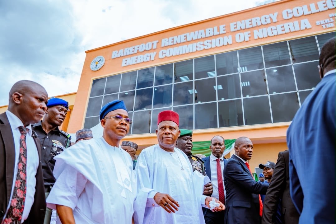 officialSKSM's tweet photo. President @officialABAT, Tuesday, commissioned Africa’s first renewable energy college, the Barefoot Renewable Energy College, Osara (BARECKS), and the Green Hydrogen Research and Demonstration Pilot Plant in Kogi State, describing the citadel of learning as a world-class edifice completed to international standards.

He said while the difficulty confronting Nigeria, a country “abundantly endowed with sunlight, wind, biomass and water,” had been “converting its endowment into megawatts, and megawatts into jobs,” that difficulty would now be addressed by the college.

The Vice President, Senator @KashimSM, who commissioned the college on behalf of the President at the Confluence University of Science and Technology, Osara, Kogi State, conveyed the greetings of his boss, whom he said had taken satisfaction in the completion of the project.

He noted that the Nigerian leader had always maintained “that a government is measured by the industries it plants and by the households those industries feed.”