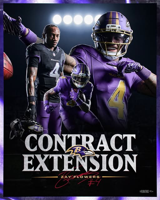 DaDaddyDolby's tweet photo. Baltimore Ravens WR Zay flowers extended to a 140M, 4 year contract. 108M in guarantees.
 
Lets see some more out of him this year with a better O-Line. https://t.co/HXC082DjjF