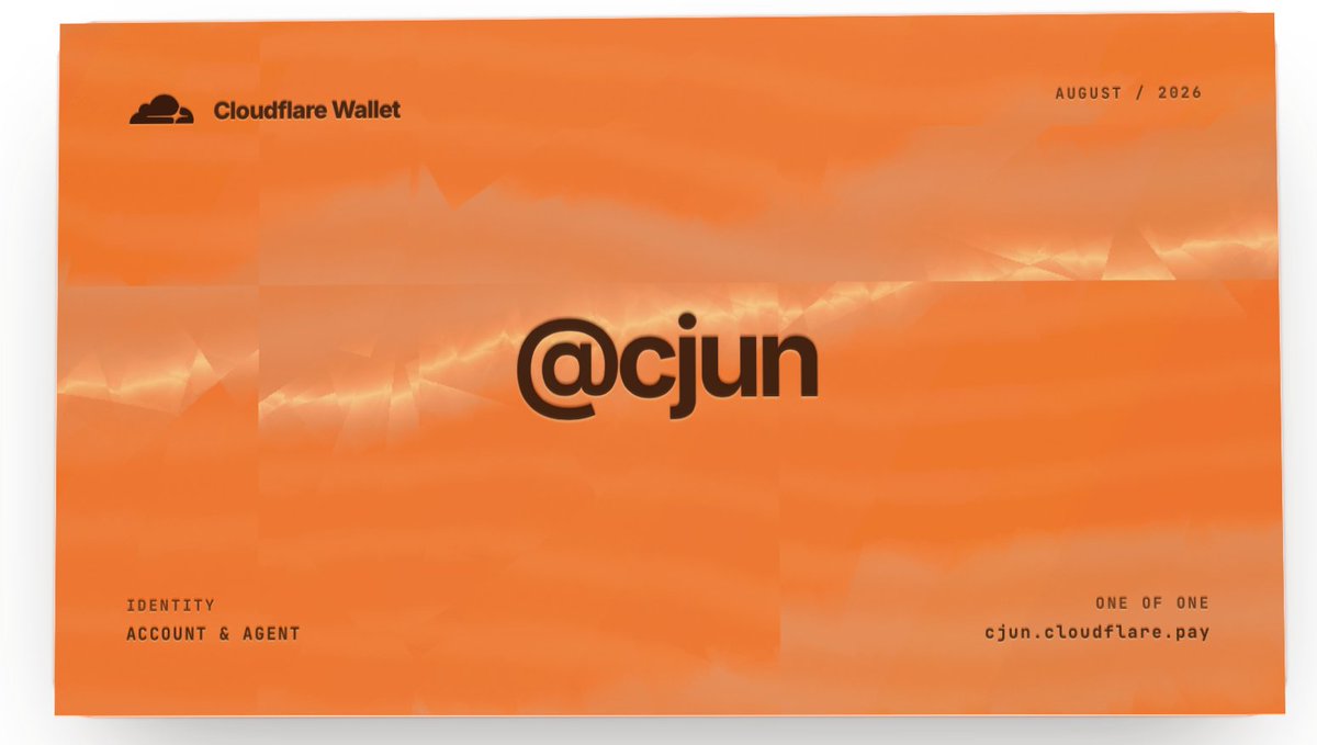 LittleCkin's tweet photo. I just reserved my Cloudflare Wallet tag: https://t.co/XTeKTuT038.

Reserve yours now at https://t.co/HadRERLXV2 https://t.co/kVHofPrSXr