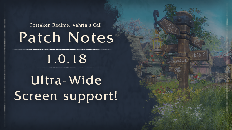 ForsakenRealms_'s tweet photo. Patch 1.0.18 is now LIVE!

Our focus since we launched Vahrin’s Call has been to get the game running as enjoyably as possible for everyone.

- Ultra-Wide monitor support is now available.
- Optimisation Improvements.
- Shortcut Wheel Keybinds.
- And more!
https://t.co/NlFDWXWpWL https://t.co/gFXBKBmxSh