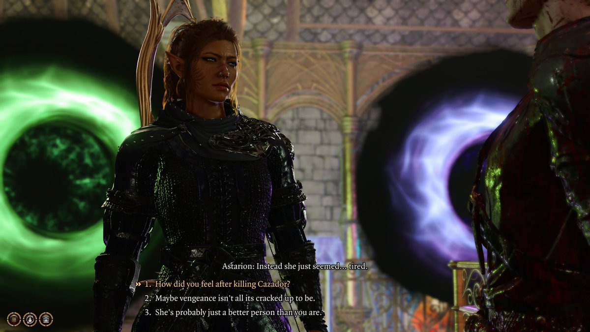 sundogsnrainbow's tweet photo. Astarion: "I expected Nightsong to be overjoyed after killing her 'fair-haired fool.' " (Aww sweet bby. These are the moments in Act 3, post cazador, where his sense of self &amp; who he once was, really shines through 🥰) https://t.co/l8PBMucy9R