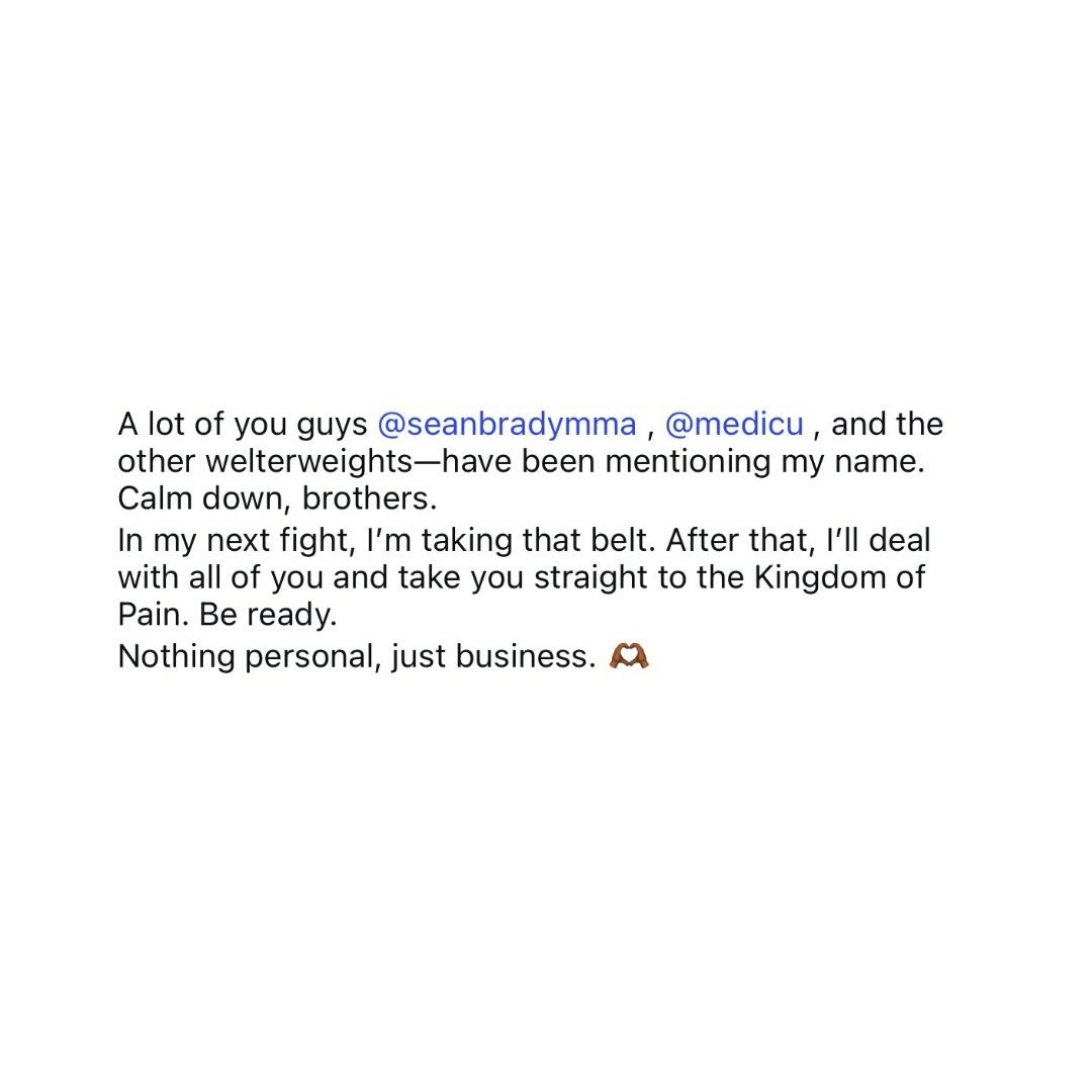 BleedOutMMA's tweet photo. 💥💥: Carlos prates finally replies to people calling him out 👀👀.

"A lot of you guys have been mentioning my name, calm down brothers, in my next fight I'm taking that belt and after that I'll deal with you all"

He's definitely fighting the winner of Garry vs islam. https://t.co/J8FStAwoWg