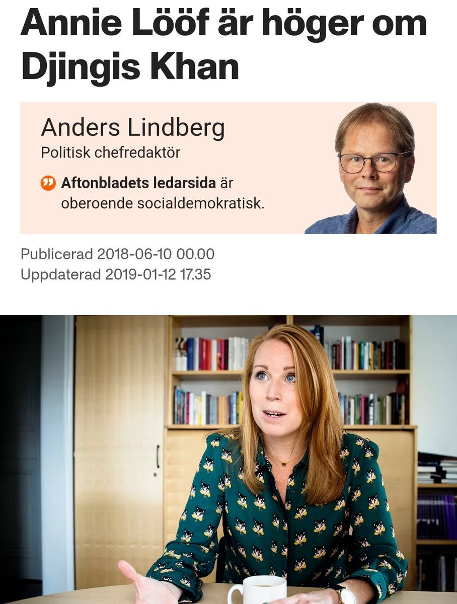 PlainviewLegacy's tweet photo. Hej @anderslindberg
Djingis Khan var en av historiens mest brutala erövrare vars arméer tros ha slaktat 40 miljoner människor.
Hur tänkte du när du menade att Annie Lööf förde en värre politik än Djingis Khan? https://t.co/DasBchmhYd
