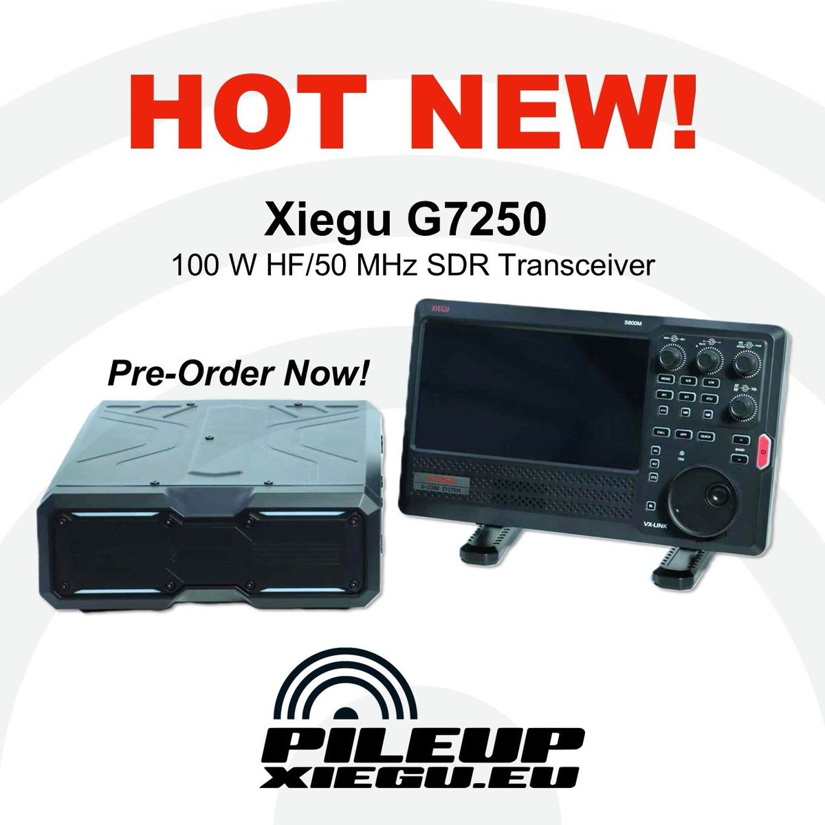 pileupdx's tweet photo. ATTENTION: Today we serve new images of the Hot Xiegu G7250!

The G7250 is a split-type 100 W HF/50 MHz SDR transceiver with direct RF sampling, a separate 7-inch touchscreen controller and a built-in automatic antenna tuner.

https://t.co/tmJVHNrkGB 

#HamRadio #SDR #Xiegu https://t.co/HxnUPKOm01