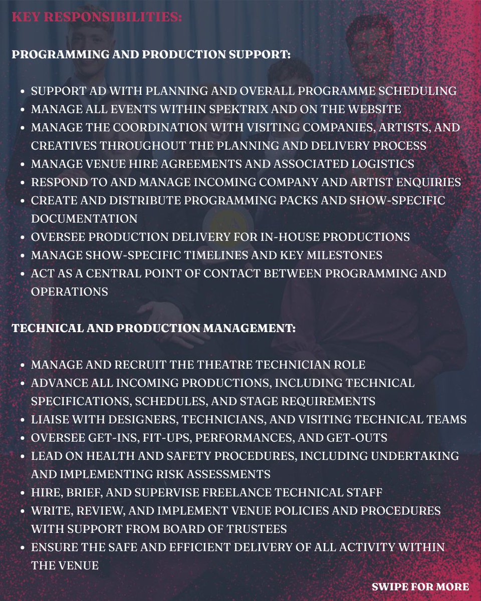 hopemilltheatre's tweet photo. We're hiring!
✨️ General Manager✨️
Looking for a General Manager to join our award winning venue🎭️
Please email your CV and Cover Letter to enquires@hopemilltheatre.co.uk
Closes 9th August at midnight.
#manchester #theatrelife #werehiring #newjob #generalmanager https://t.co/mnWvsWD6eO