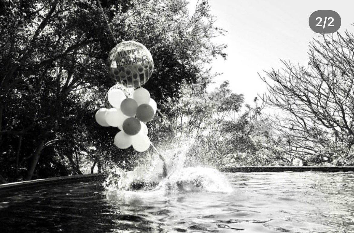 unreMARKLEble's tweet photo. #MeghanMarkle was up bright and early to wish herself happy birthday on IG both on her regular account and #asever.  That’s not her pool or her house so I can only guess she set this up on vacation which-ugh. The ego is massive. #MeghanIsTheProblem https://t.co/XKCHbTRjt6