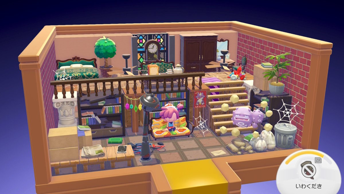 Retriev99257314's tweet photo. #ぽこぽけ #ぽこあポケモン　
建物建てる間の仮住まいだったけど楽しくなってやりすぎたドガースとマタドガスのお家💨
洋館の屋根裏部屋かな https://t.co/OqlQYHhhWK