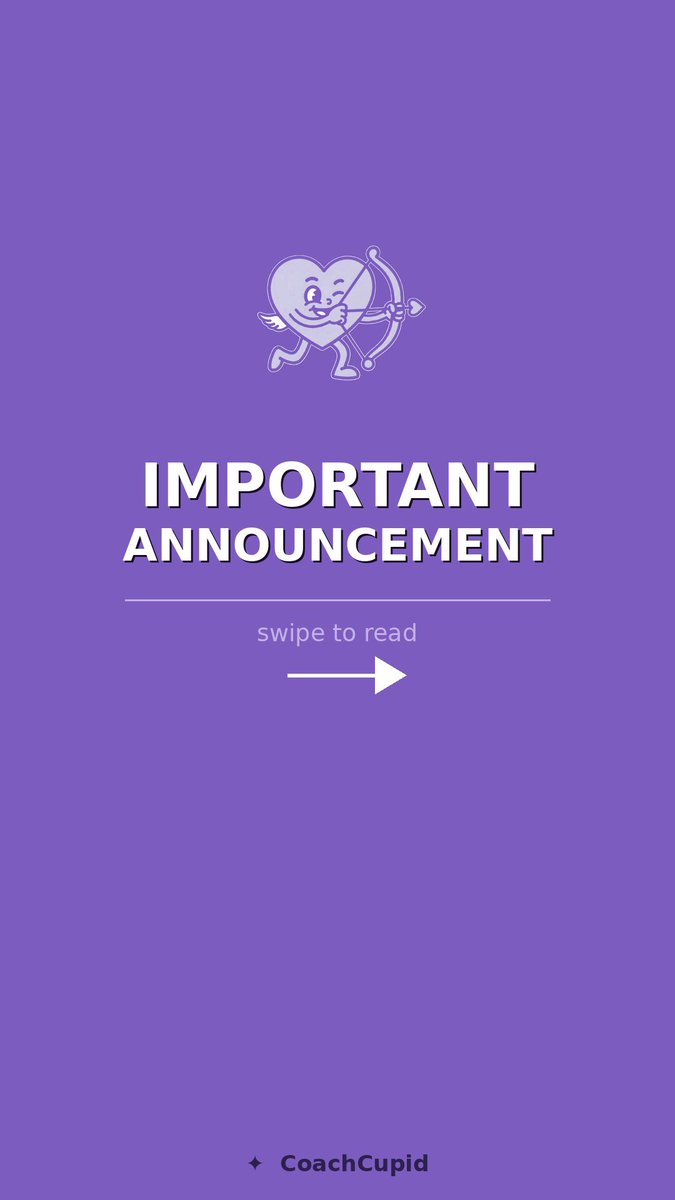 CoachCupidapp's tweet photo. Thank you for your patience 💘⬇️🧵 https://t.co/2rDW2bLSdy
