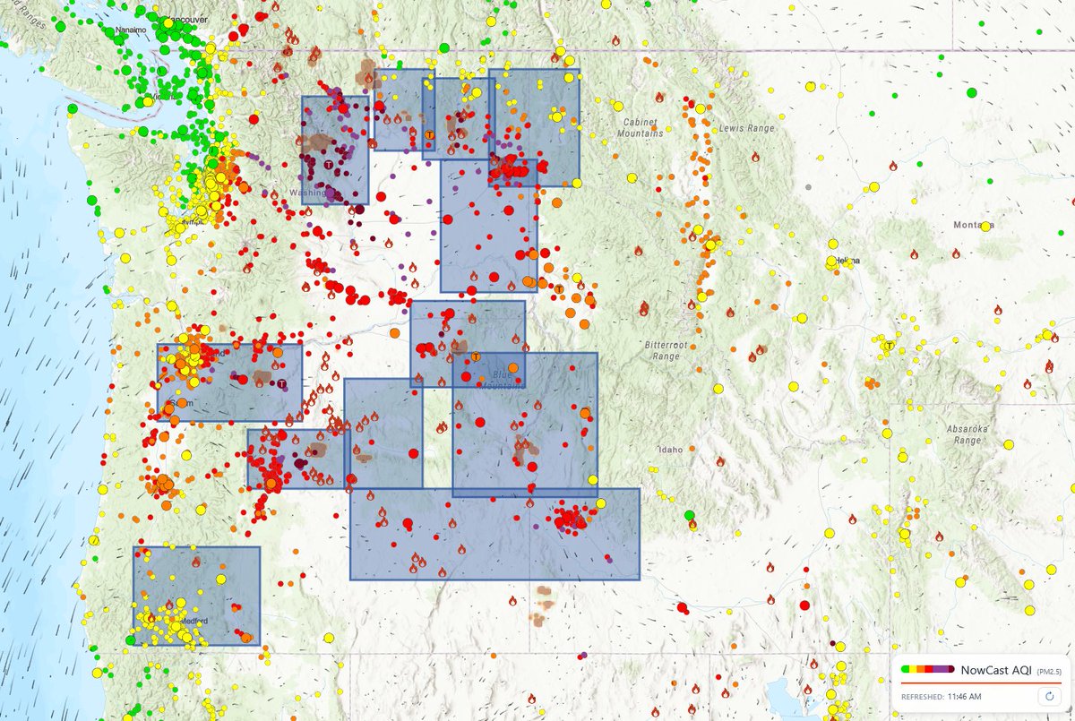 metlogicio's tweet photo. Smoke from #wildfires burning across the #PacificNorthwest has contributed to degraded air quality across the region.

Visit https://t.co/7gUfguDUoR for information and alerts in effect for your area, or https://t.co/0TLY1c0S6S to view current air quality conditions near you. https://t.co/qJPhxEY3Gl