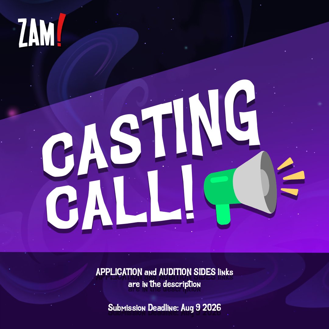 zaminationyt's tweet photo. CALLING ALL VOICE ACTORS! 📢💥

We're hosting auditions for a new character on ZAMination! 

Apply here: https://t.co/tD2wtZokDF
Audition sides: https://t.co/WM6Qm4DqsU https://t.co/0MvJXmRVw6