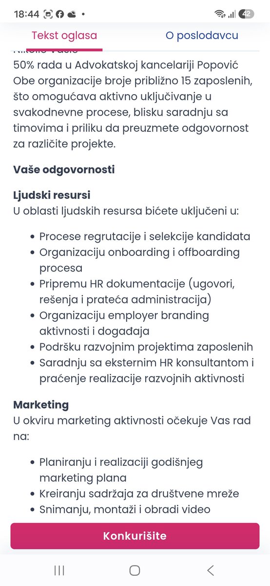 h_athor's tweet photo. Jao ljudi kakav oglas, dosetile se dve firme da uzjašu jednu (najverovatnije žensku) osobu na dve različite pozicije koja treba da se bavi i ugovorima, rešenjima, regrutacijom, snimanjem skečeva, montažom, fotošopom i još vele nudimo PREUZIMANJE ODGOVORNOSTI https://t.co/Y9QUuszCy2