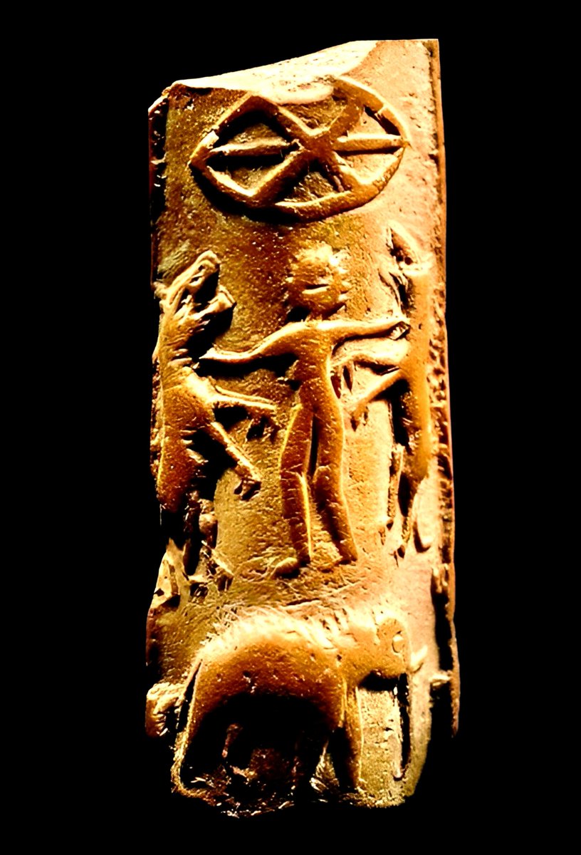 GemsOfINDOLOGY's tweet photo. A closer and honest inspection could reveal it a "Masterni of Animals".  Obviously,  unacceptable for the colonial Archaeologist of an Indian woman in the power centre stage 5000 years ago. https://t.co/cHUkKcjjVr