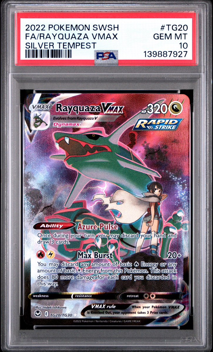 Ashfromtheland's tweet photo. @ArnoldMoger @CBCollectors Psa 10 Rayquaza these cards gonna sky rocket once the new set comes out. Asking $485 shipped !! https://t.co/UZ5shODoaY