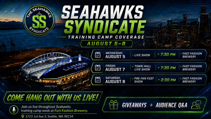 BCLionsDen's tweet photo. PVR set for the premiere of #HardKnox from Seattle #Seahawks training camp tonight. Can't wait! Also, follow the coverage of #Pawdcast co-host @TheHawksEyePod this week, live from Seattle as the #SeahawksSyndicate hosts live shows from Fast Fashion Brewery. #GoHawks #NFL https://t.co/HeqKEg0byI